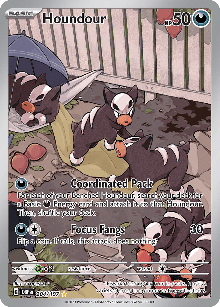 Houndour Pokémon card