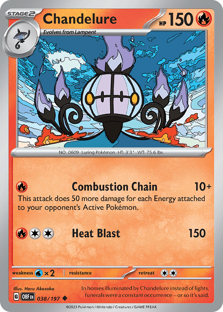 Chandelure Pokémon card