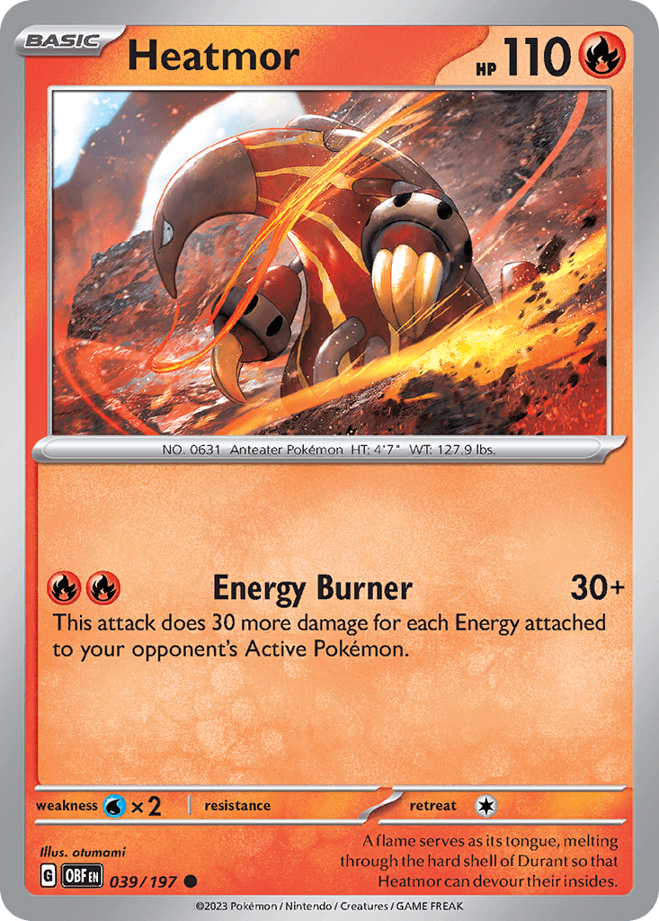 Heatmor Pokémon card