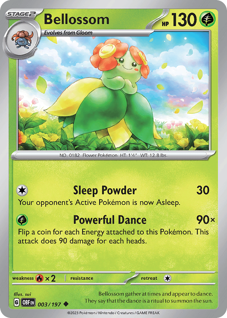 Bellossom Pokémon card