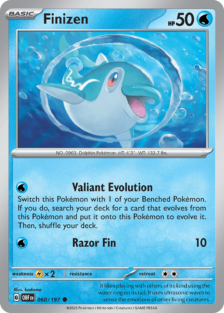 Finizen Pokémon card