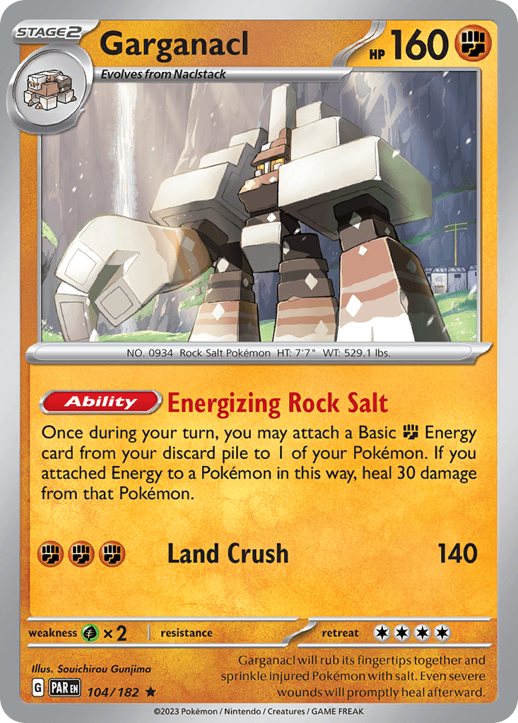 Garganacl Pokémon card