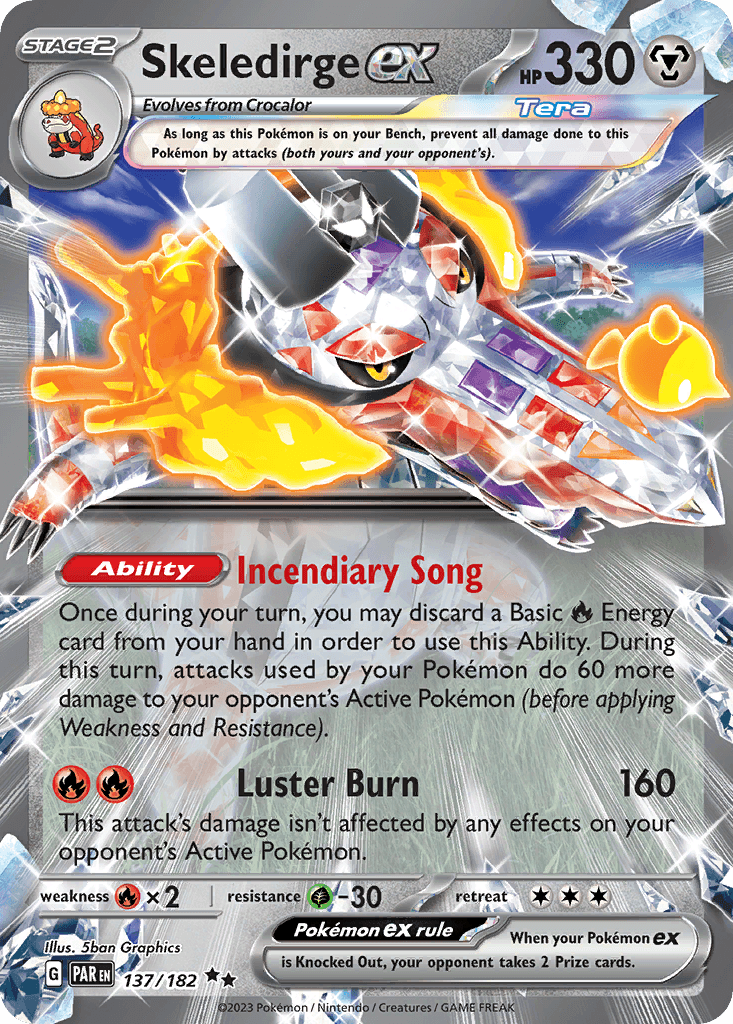 Skeledirge ex Pokémon card