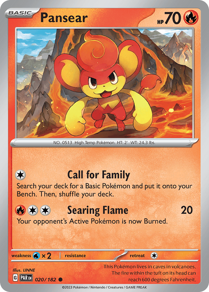 Pansear Pokémon card