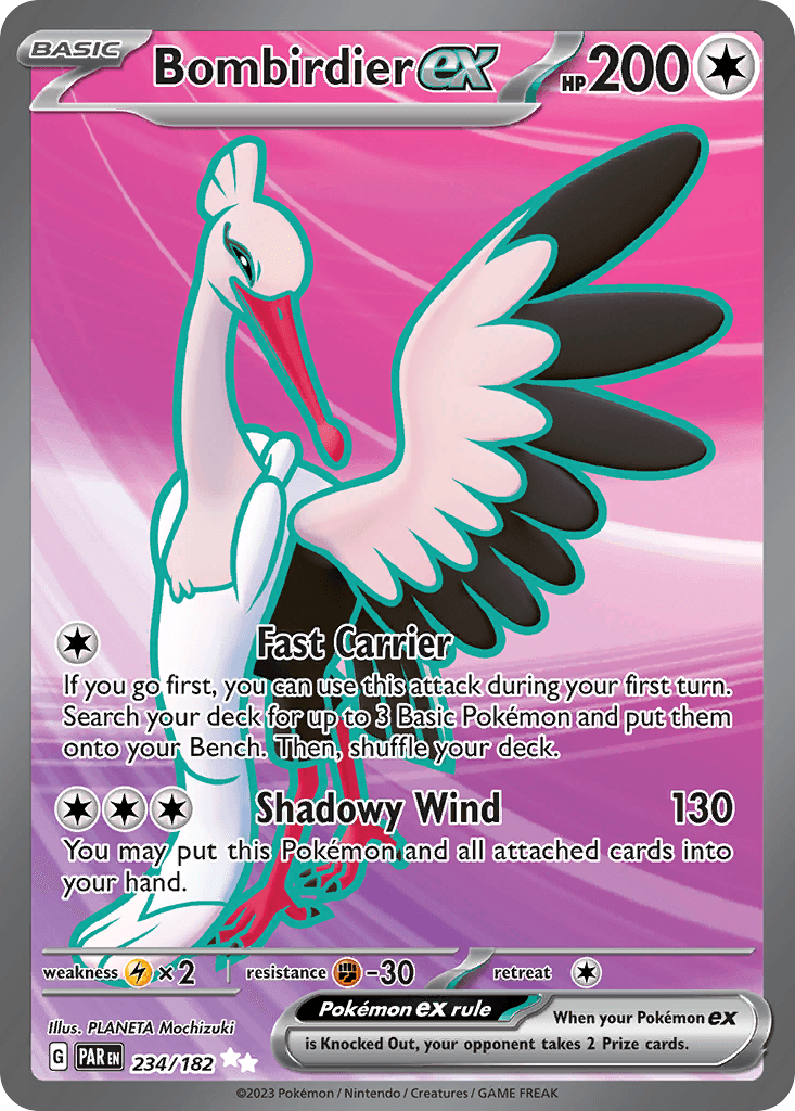 Bombirdier ex Pokémon card