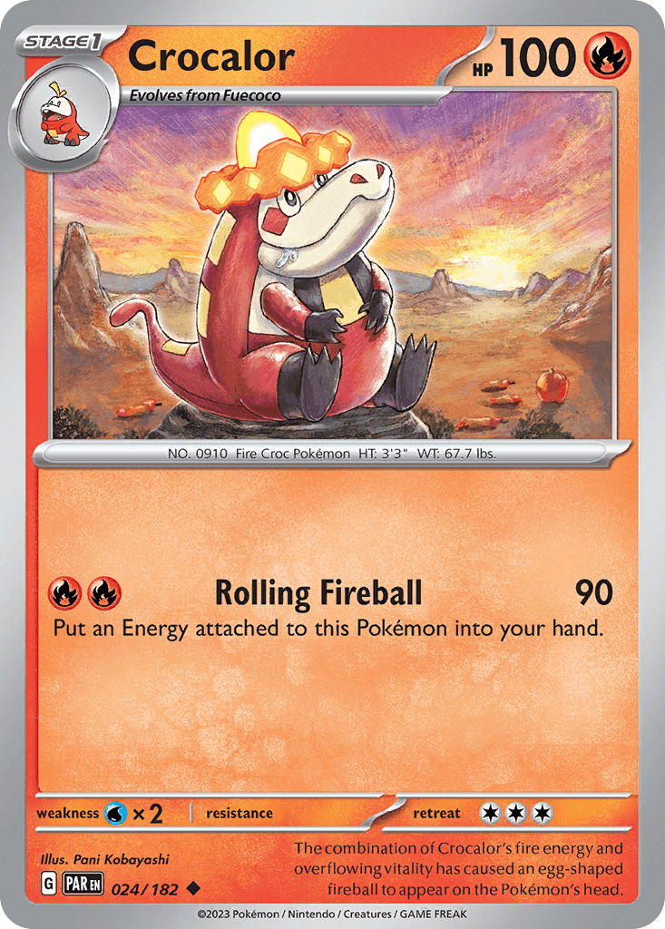 Crocalor Pokémon card