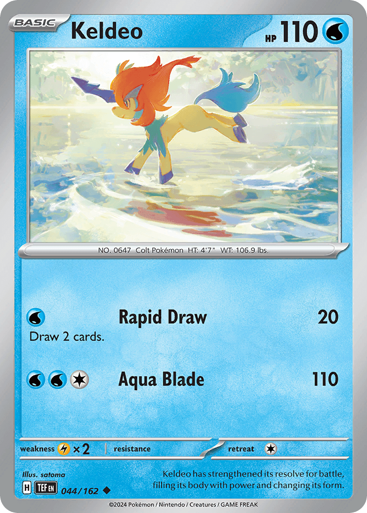 Keldeo Pokémon card