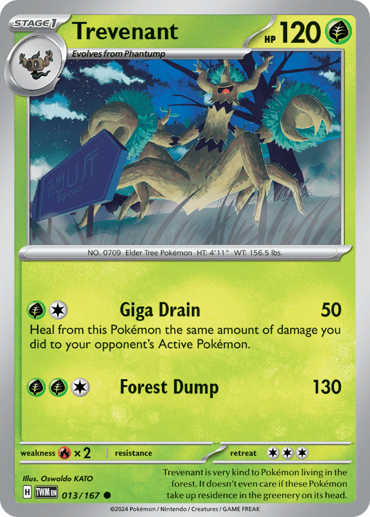 Trevenant Pokémon card