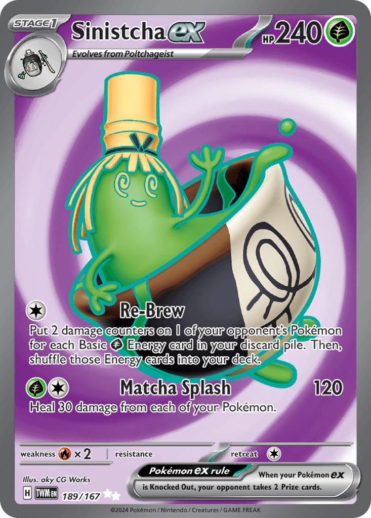 Sinistcha ex Pokémon card