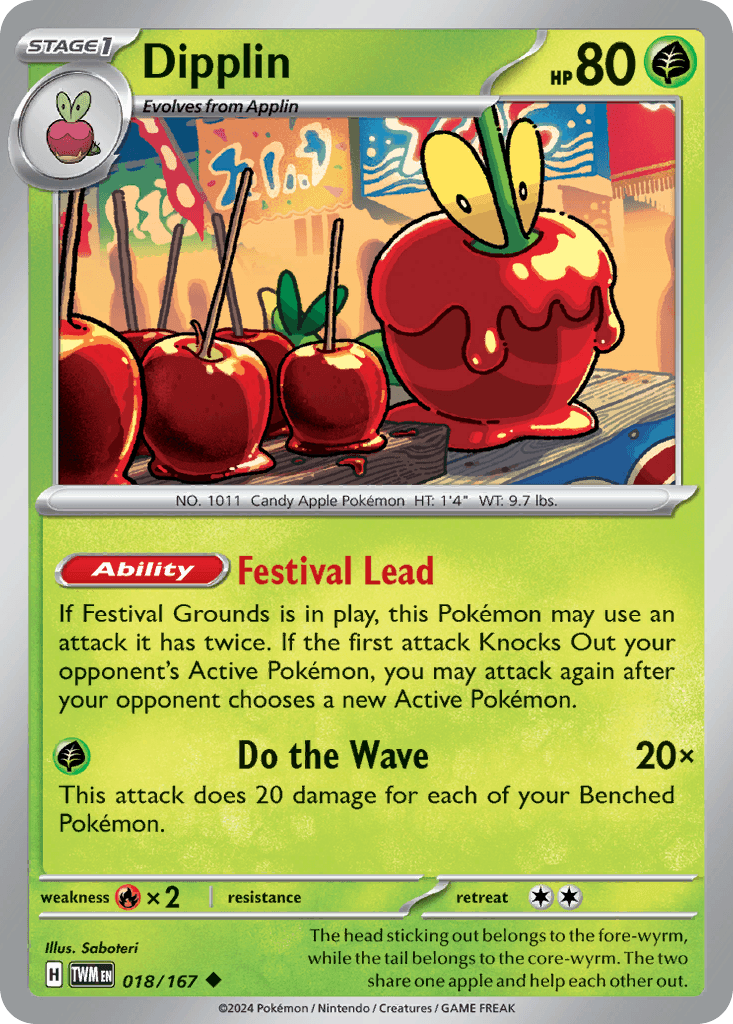 Dipplin Pokémon card