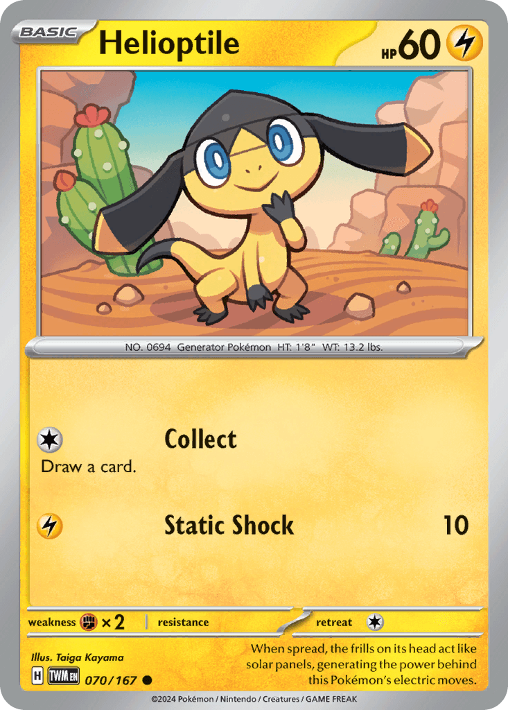 Helioptile Pokémon card