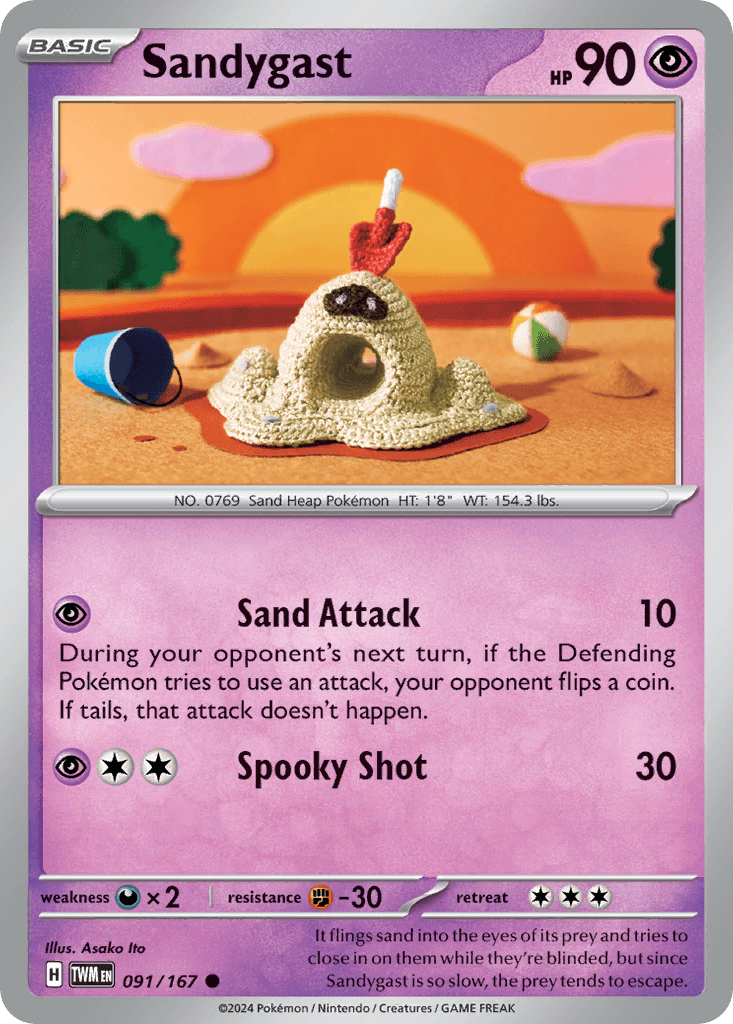 Sandygast Pokémon card