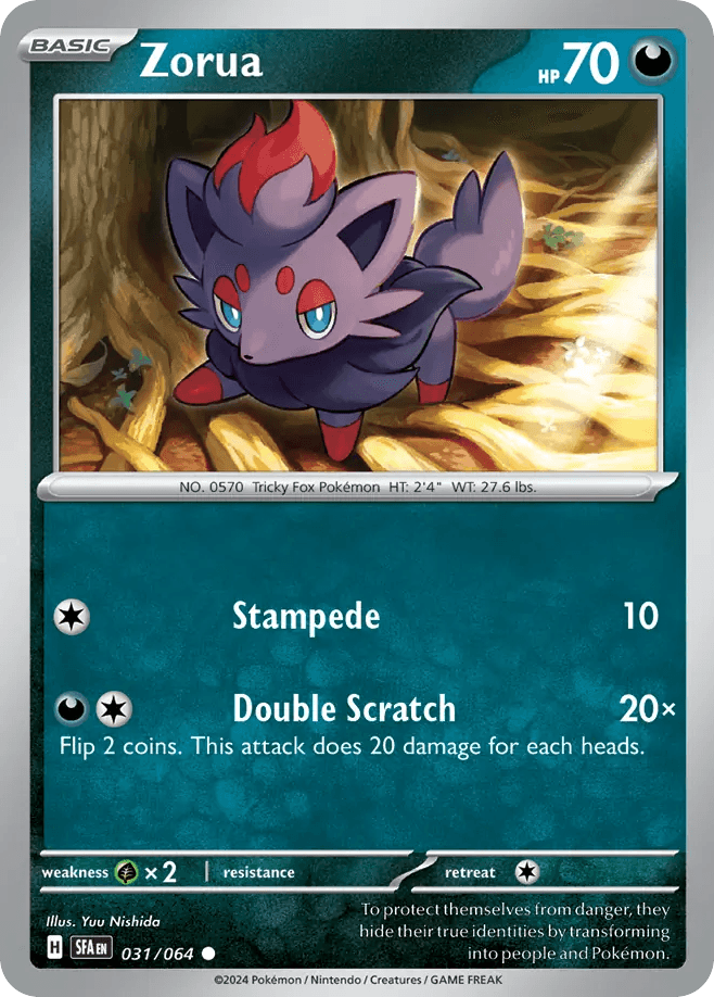 Zorua Pokémon card