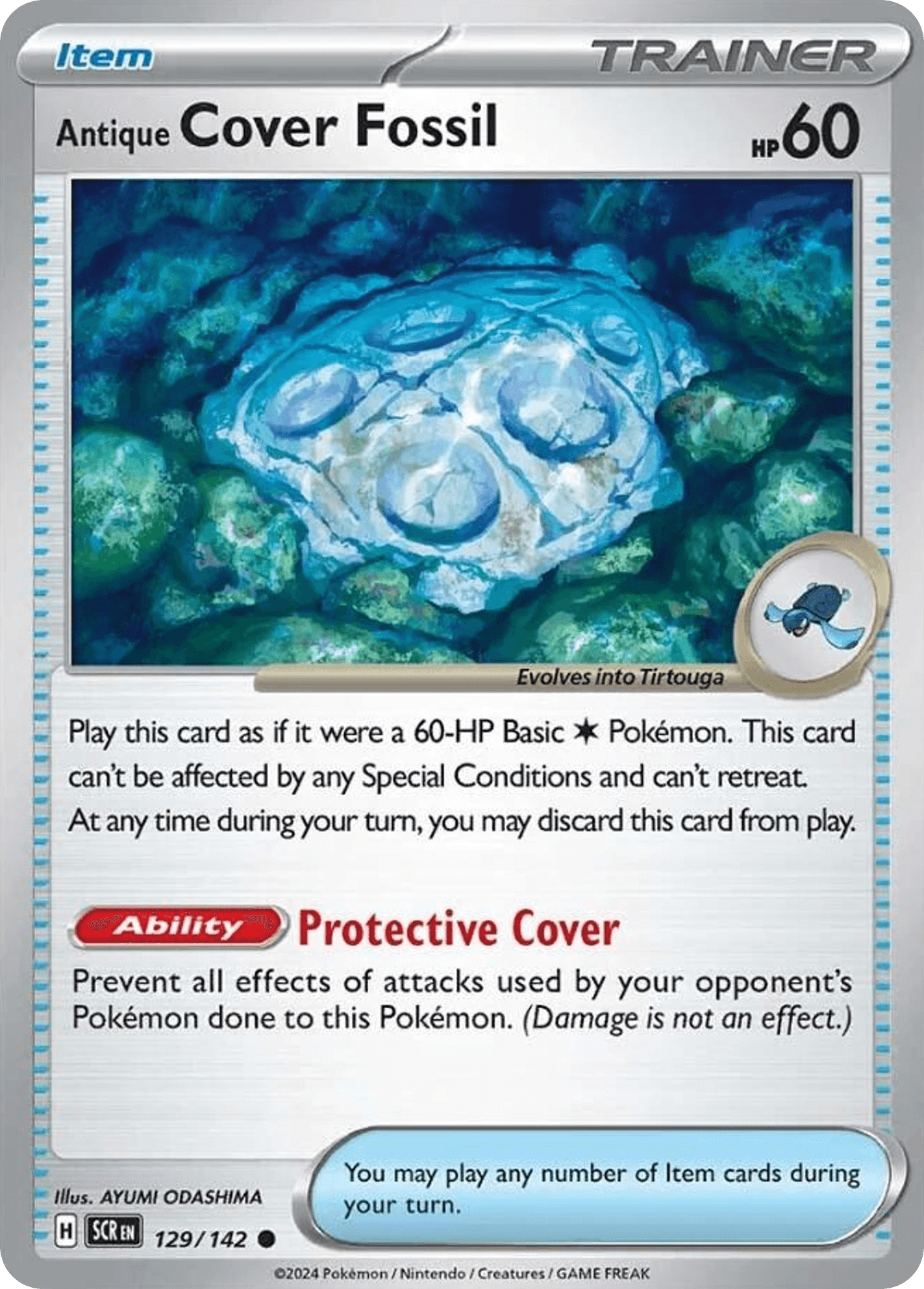 Antique Cover Fossil Pokémon card