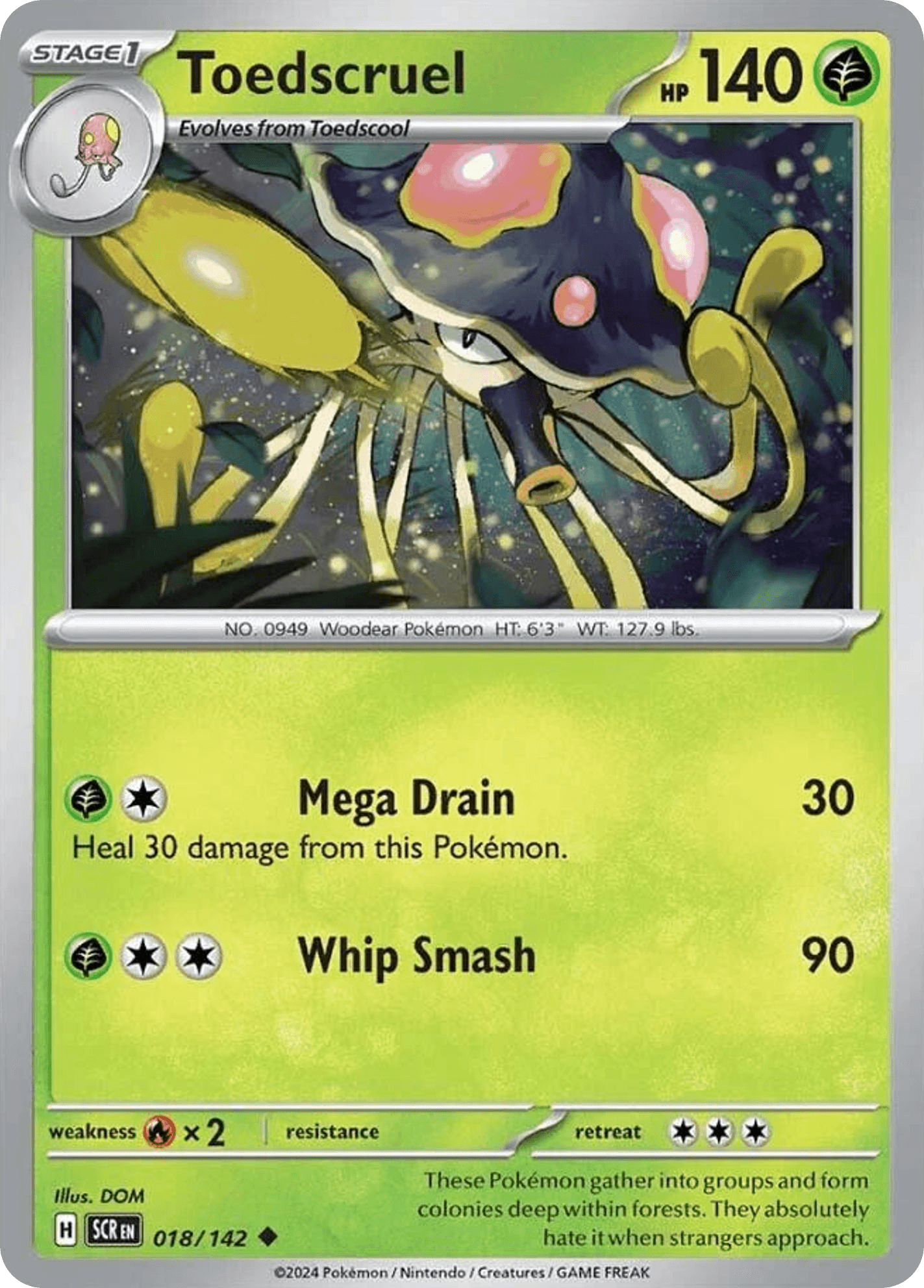 Toedscruel Pokémon card