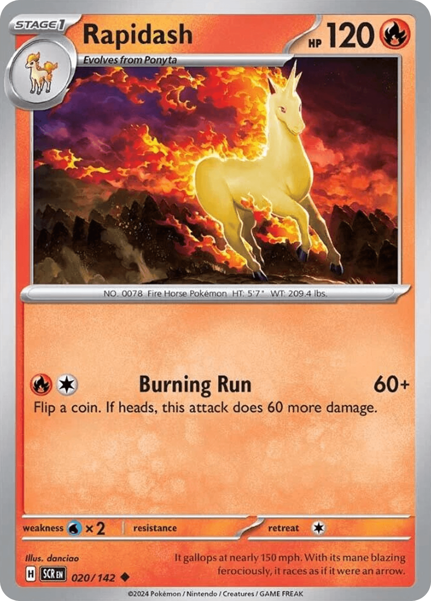 Rapidash Pokémon card