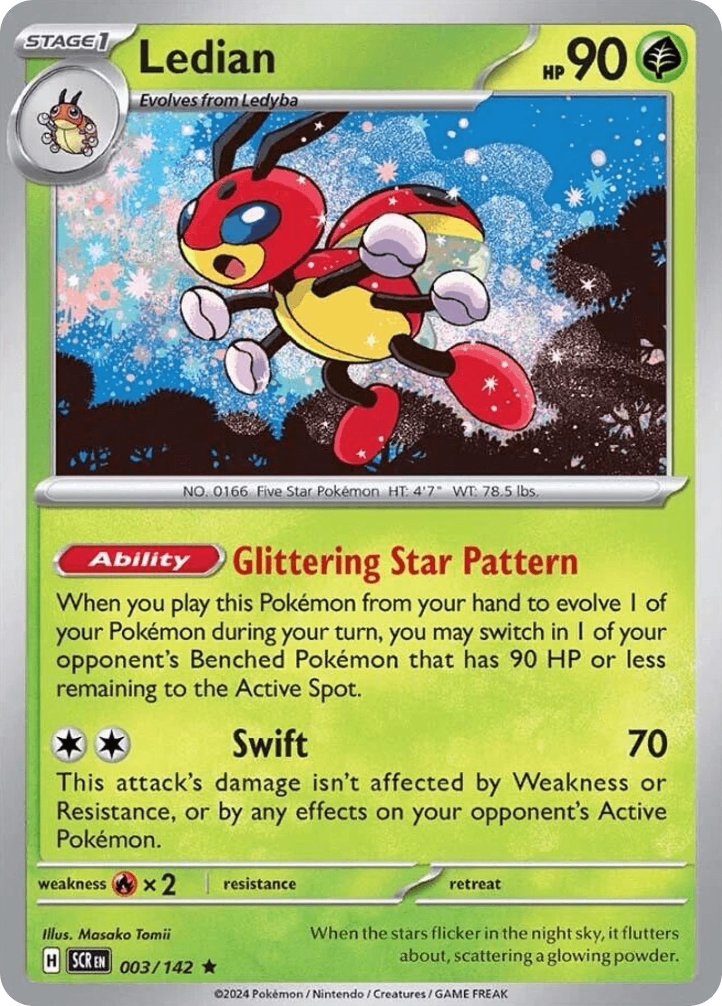 Ledian Pokémon card
