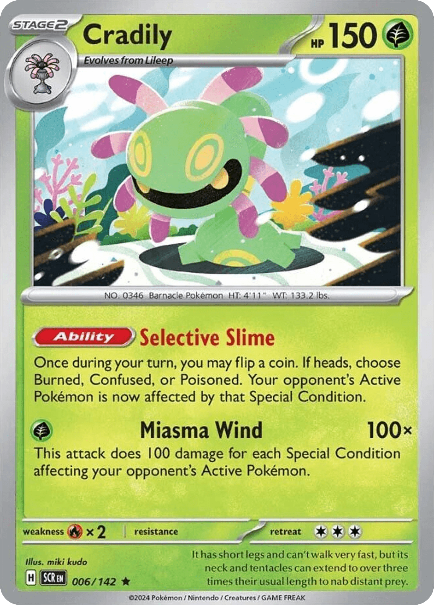 Cradily Pokémon card