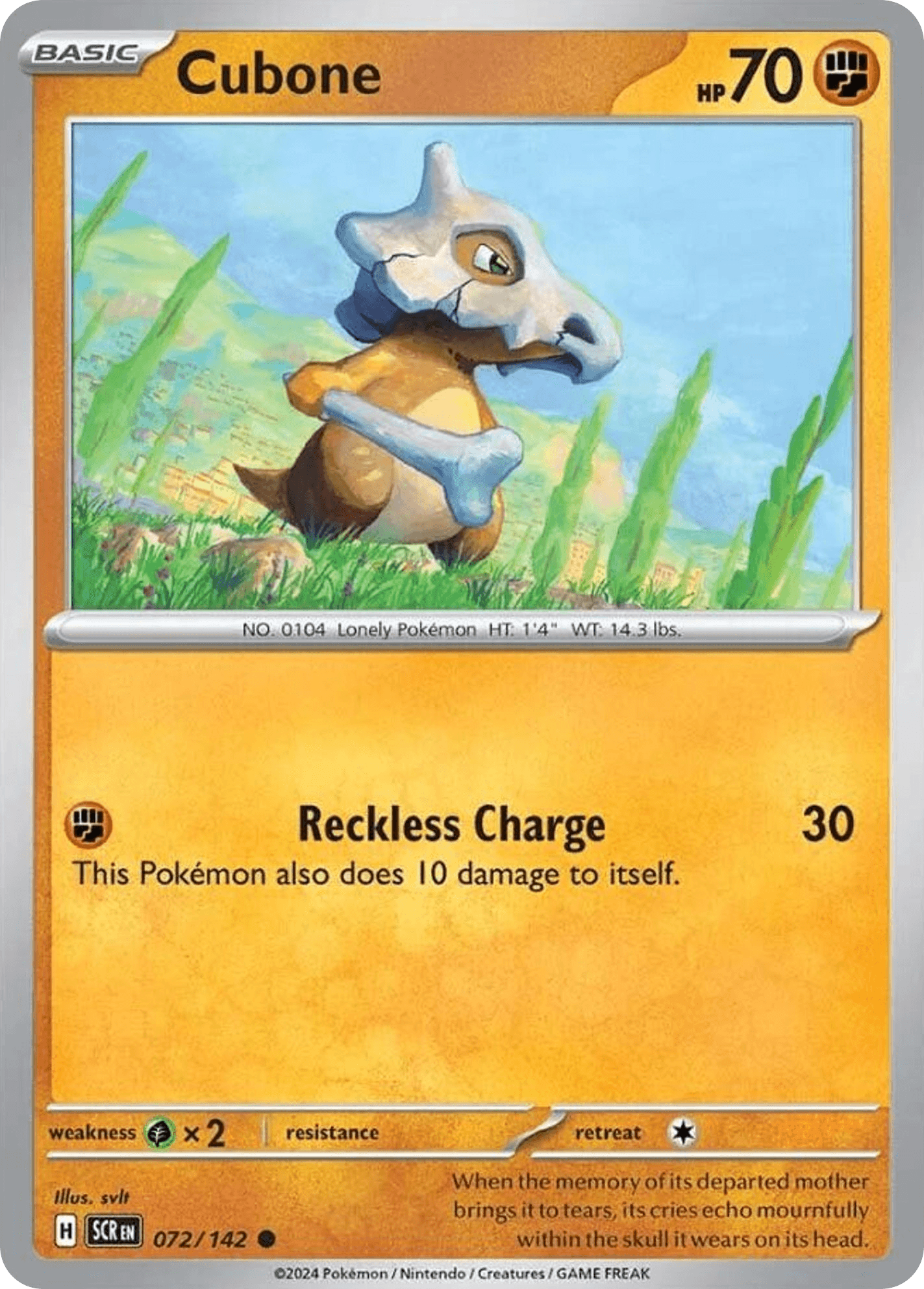 Cubone Pokémon card