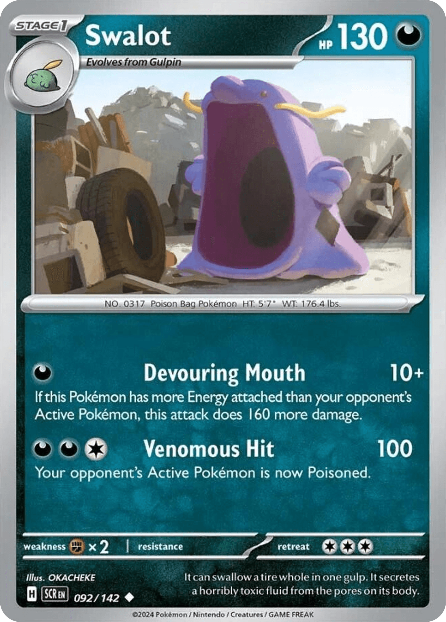 Swalot Pokémon card