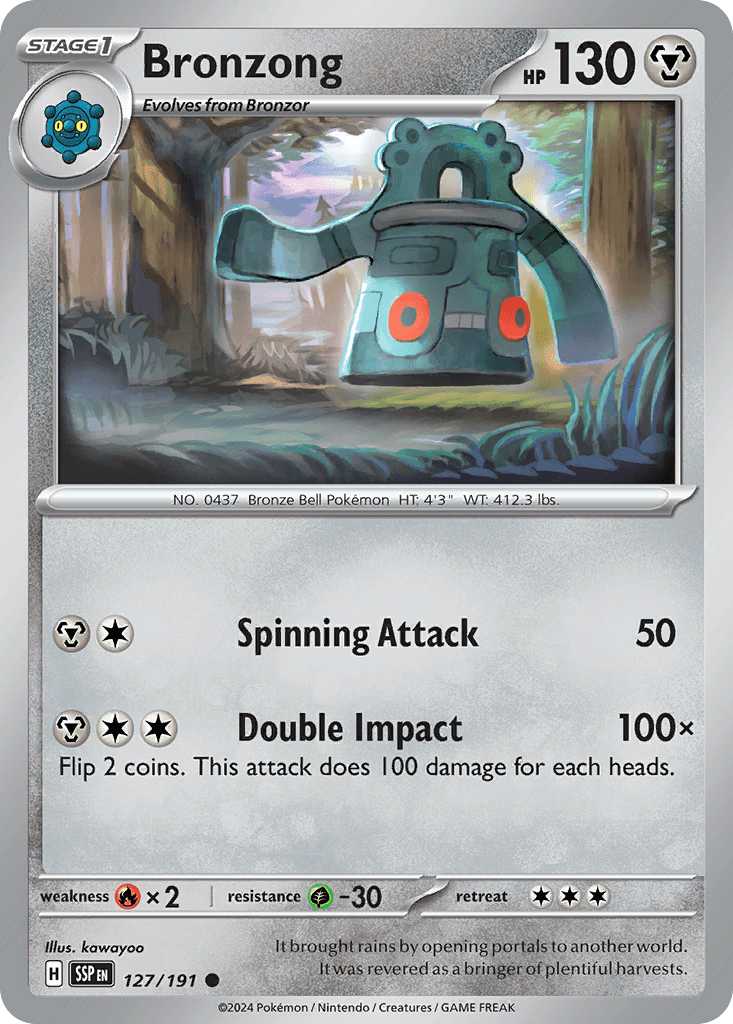 Bronzong Pokémon card