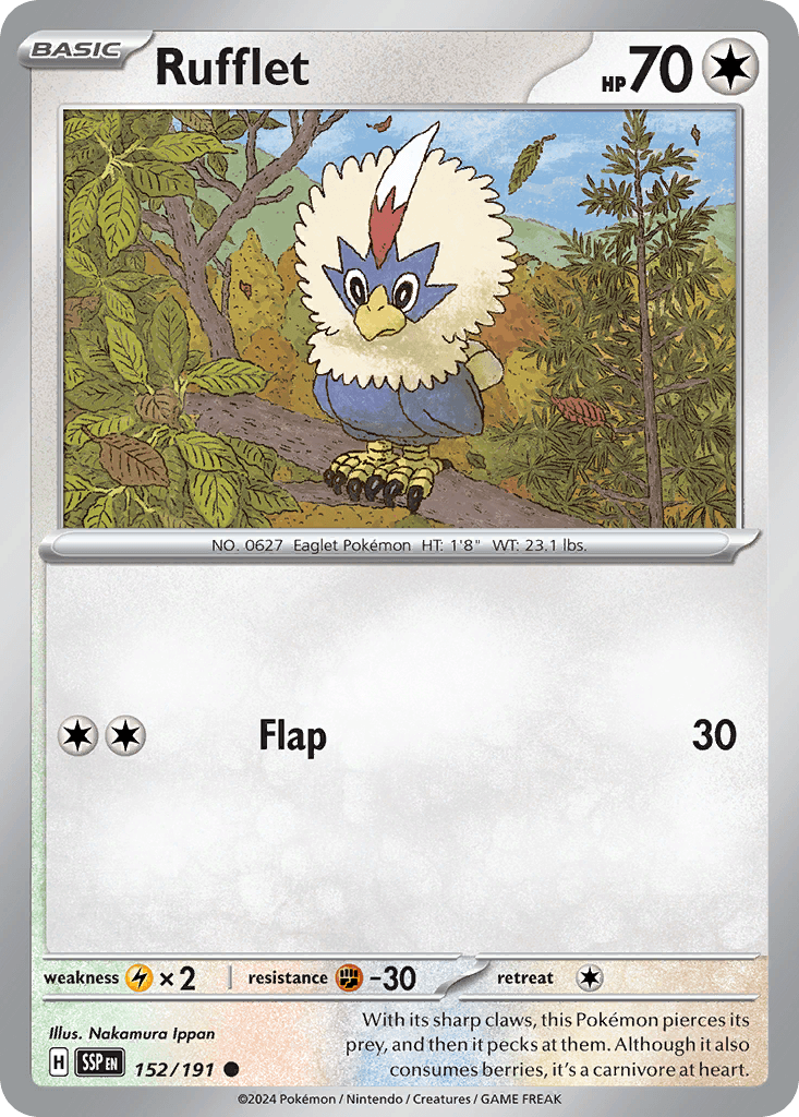Rufflet Pokémon card