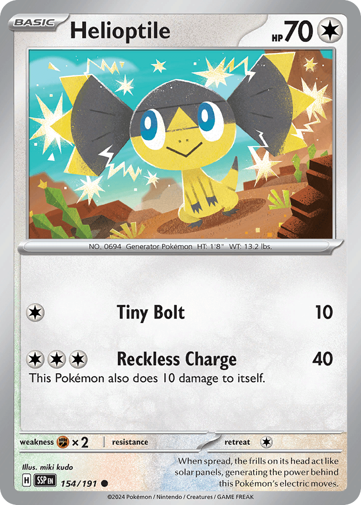 Helioptile Pokémon card