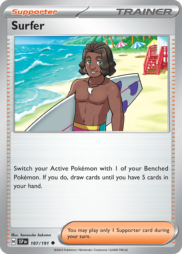 Surfer Pokémon card