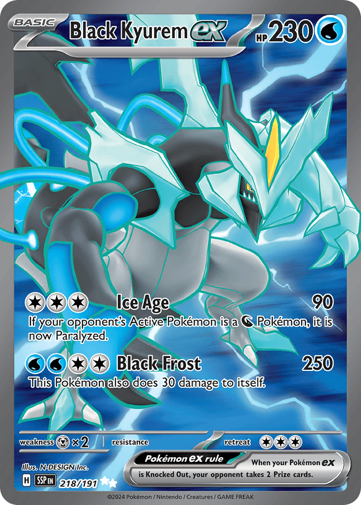 Black Kyurem ex Pokémon card
