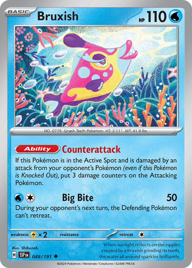 Bruxish Pokémon card