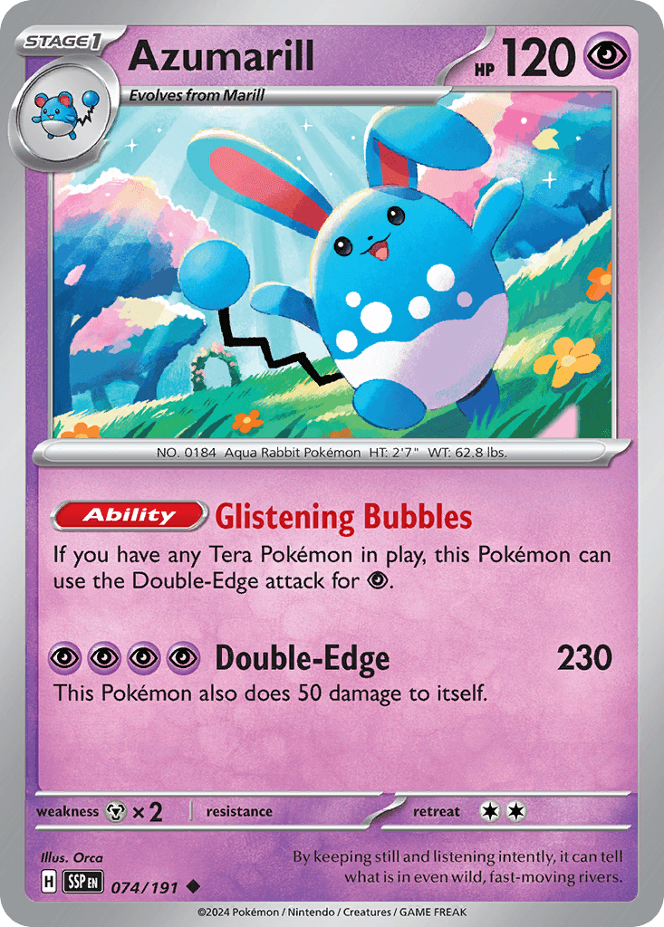 Azumarill Pokémon card