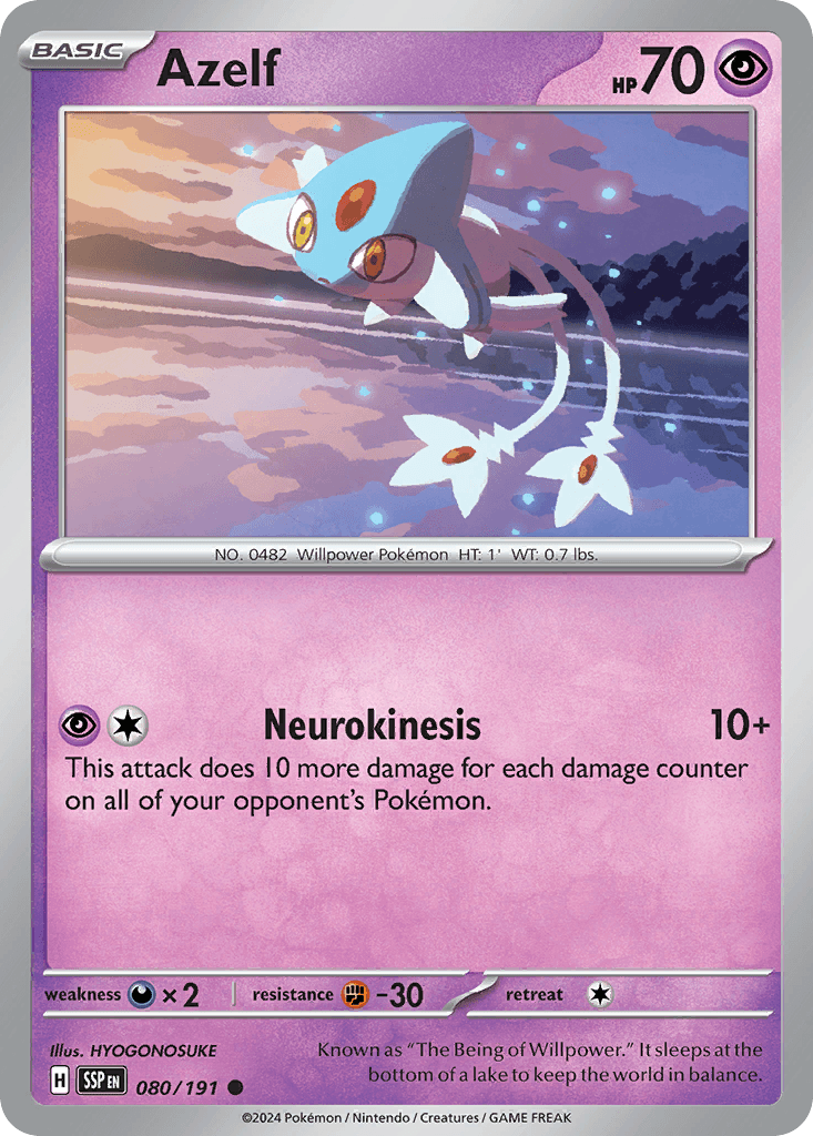 Azelf Pokémon card