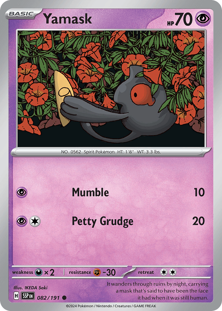 Yamask Pokémon card