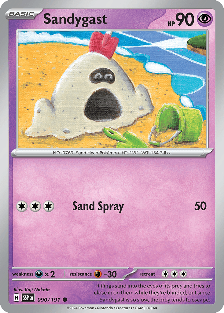 Sandygast Pokémon card