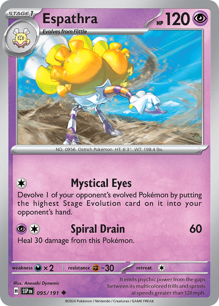 Espathra Pokémon card