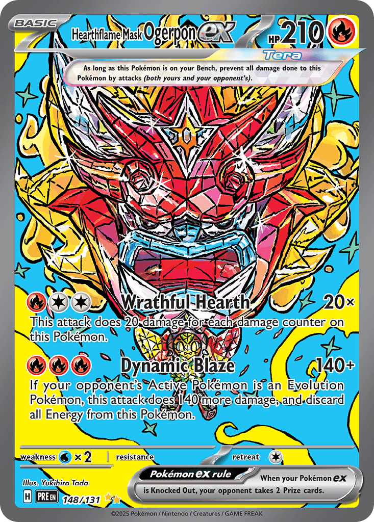 Hearthflame Mask Ogerpon ex Pokémon card