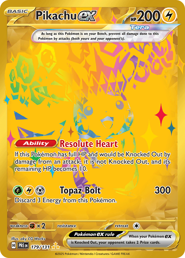 Pikachu ex from Prismatic Evolutions