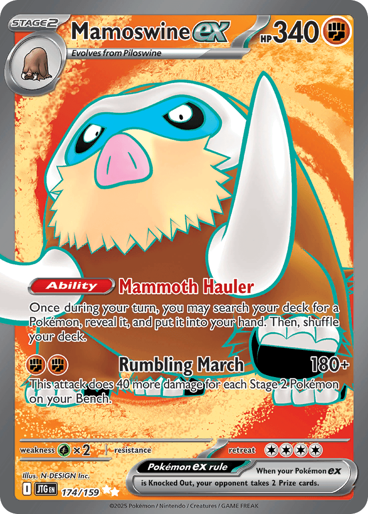 Mamoswine ex Pokémon card