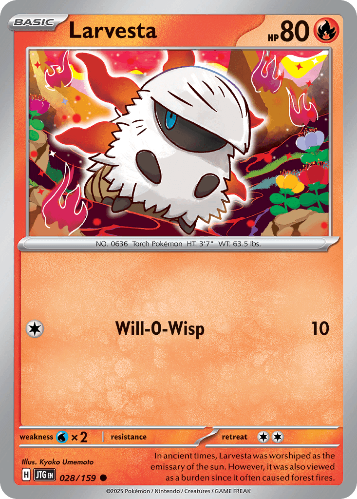 Larvesta Pokémon card