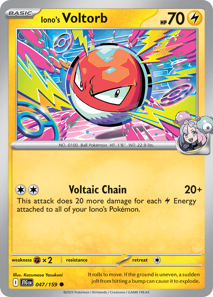 Iono's Voltorb Pokémon card