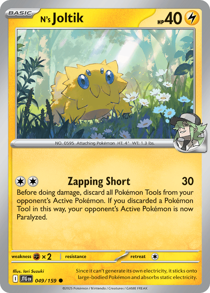 N's Joltik Pokémon card