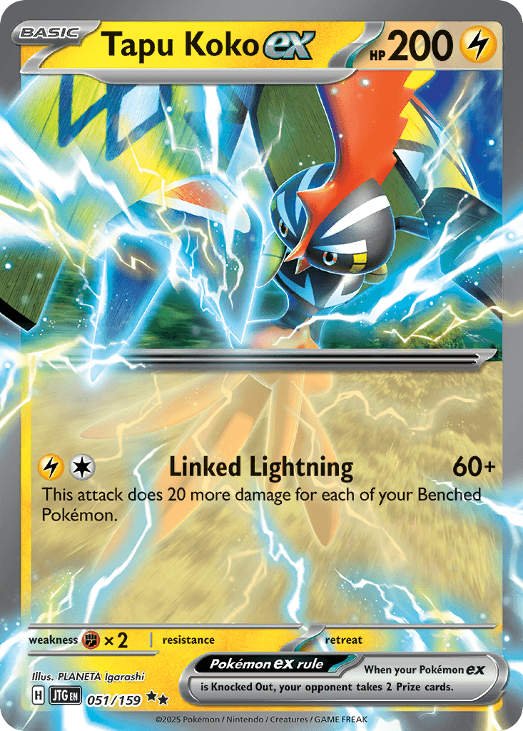 Tapu Koko ex Pokémon card