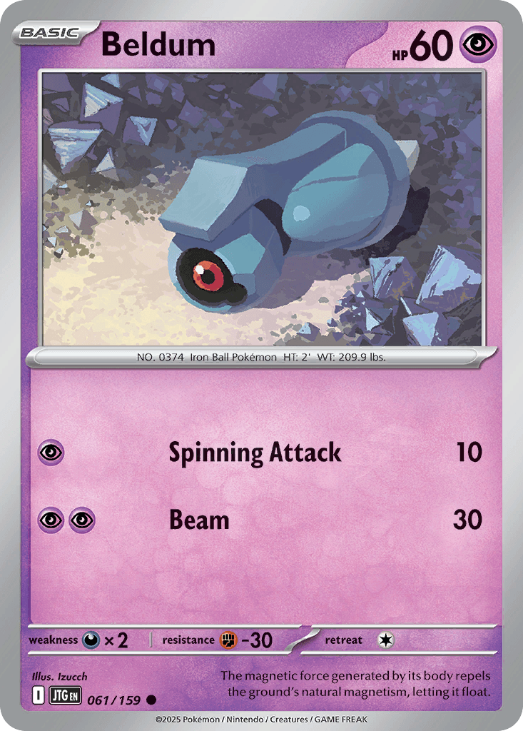 Beldum Pokémon card
