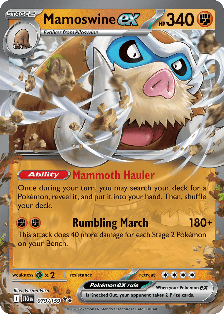 Mamoswine ex Pokémon card