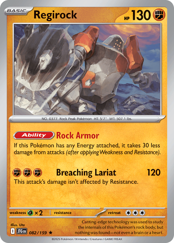 Regirock Pokémon card