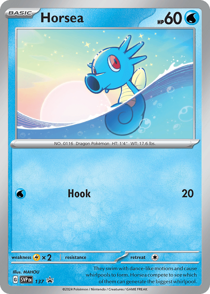 Horsea Pokémon card