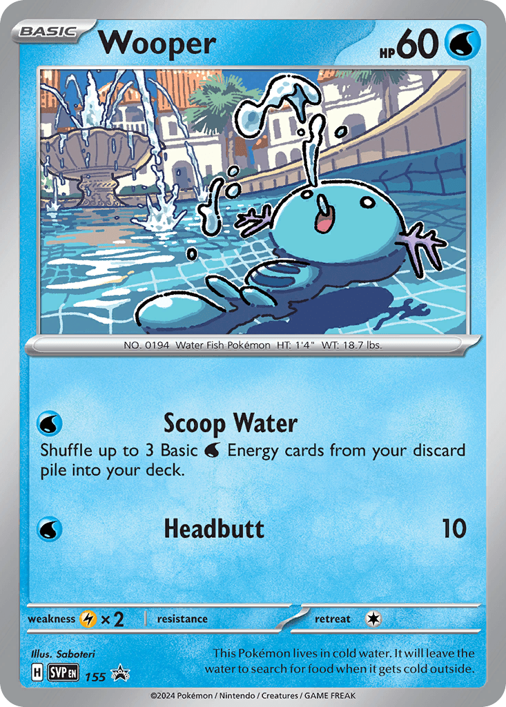 Wooper Pokémon card