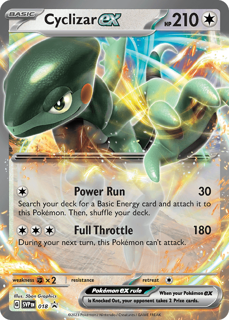 Cyclizar ex Pokémon card