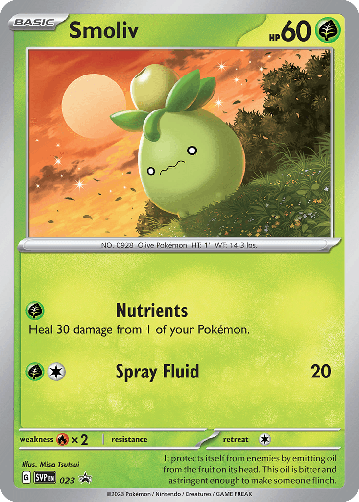 Smoliv Pokémon card