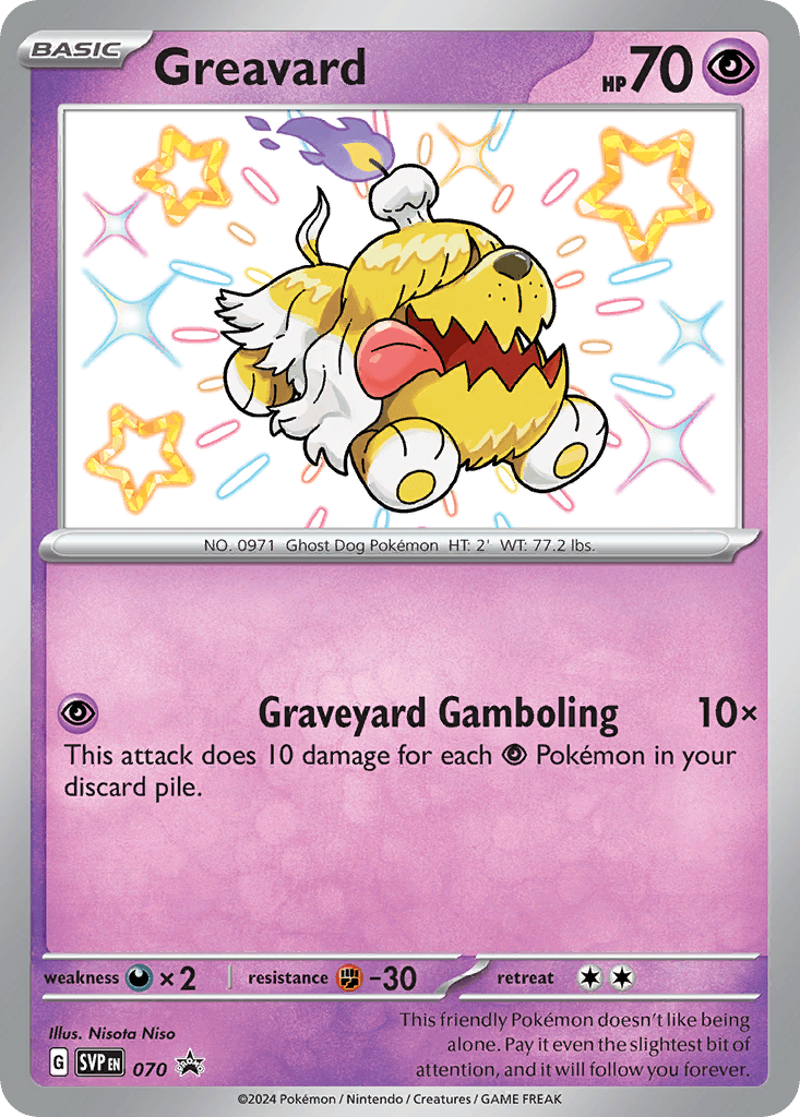Greavard Pokémon card